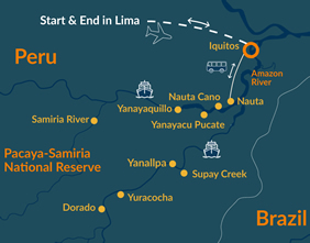 Amazon River gay cruise map