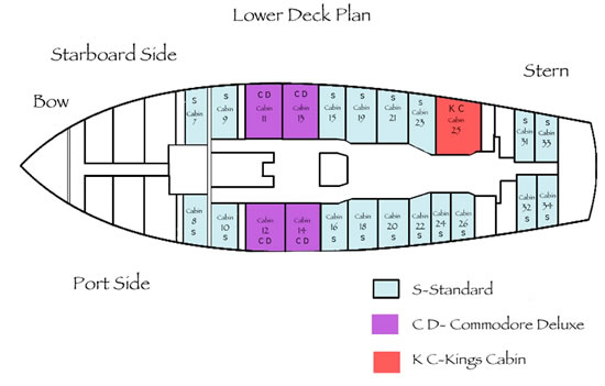 Mandalay Lower Deck Plan