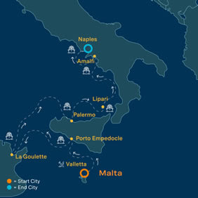 Legends of Mediterranean gay cruise map