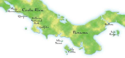 Costa Rica gay clothing optional cruise map