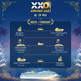 XXO Gay Party Cruise Itinerary