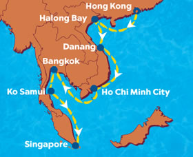 Asia Gay Cruise 2025 map