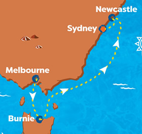 Australia gay cruise map