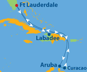 Harmony Caribbean gay cruise map