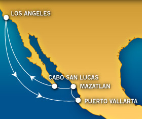 Los Angeles to Mexico gay cruise map