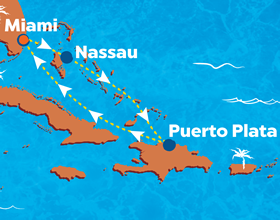 Thanksgiving Caribbean gay cruise map