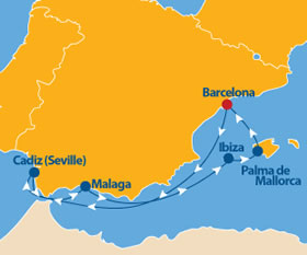 Spain gay cruise map