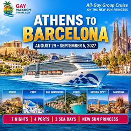 Athens to Barcelona Gay Cruise 2027