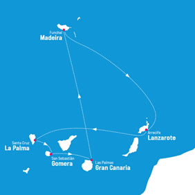 Canary Islands gay cruise map