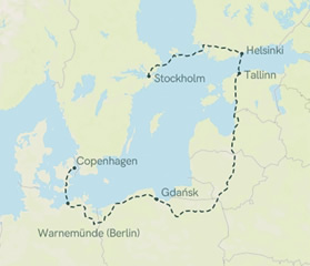 Baltic lesbian cruise 2026 map