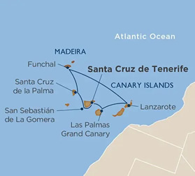 Canary Islands lesbian cruise map