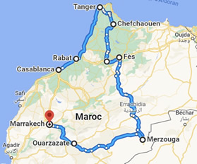 Morocco lesbian tour map