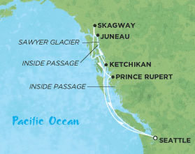 Gay family cruise to Alaska map