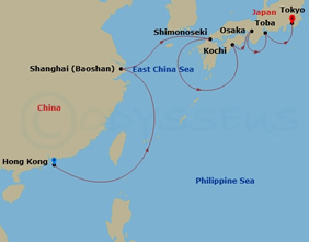 Asia gay cruise map