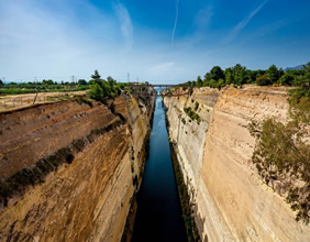 Greece gay cruise - Corinth Canal Transit