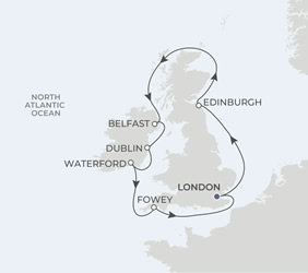 British Isles gay cruise map
