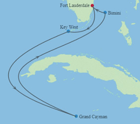 Caribbean Bear Cruise map