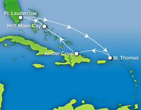 All Gay 2018 RSVP Caribbean Cruise map