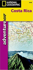National Geographic Costa Rica Adventure Map
