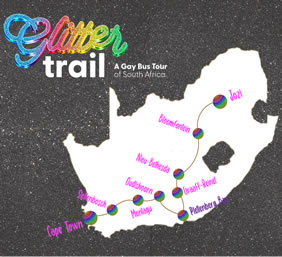 South Africa Gay Bus Tour map