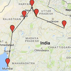 India Gay Tour Map