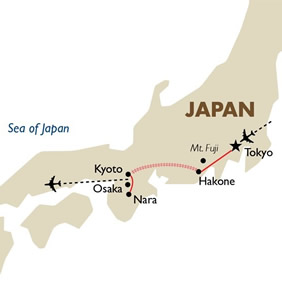 Japan gay tour map