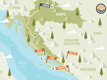 Croatia gay tour map