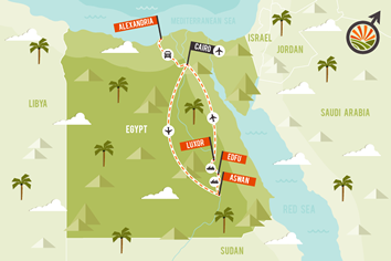 Egypt gay tour map