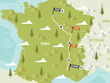 France gay tour map