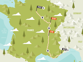 France gay tour map