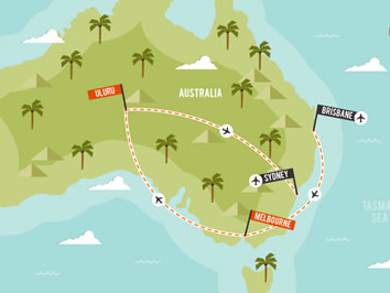 Australia gay tour map