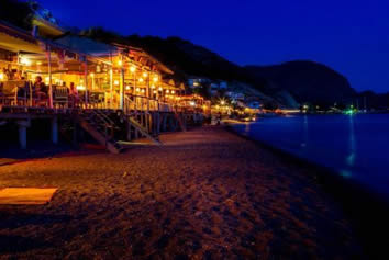 Lesvos evening restaurant