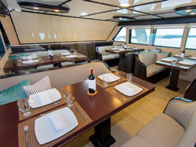 Monserrat Yacht dining room