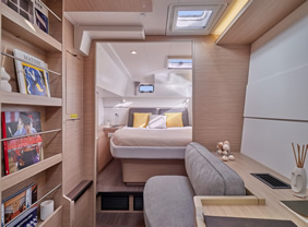 Lagoon catamaran cabin interior