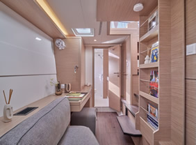 Lagoon 40 catamaran cabin view