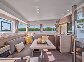 Lagoon catamaran lounge