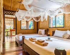 River Kwai Jungle Rafts Floating Hotel room