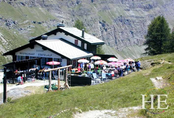 Swiss Alps gay hiking tour - mountain restaurant