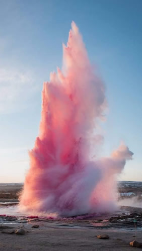 Iceland Pink Geyser
