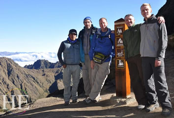 Gay Peru Inca trail mountaintop