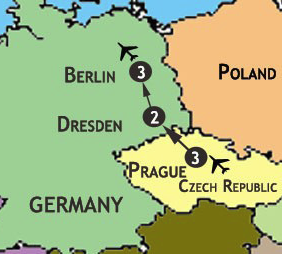Hermes Tours exclusively Gay Eastern Europe Tour map