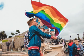 bernie sanders gay pride day at disneyland