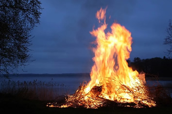 Finland Gay Midsummer Celebration bonfire