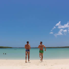 Galapagos gay cruise beach