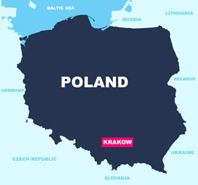 Krakow gay tour map