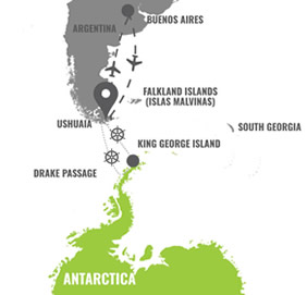 Antarctica Gay Cruise Map