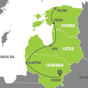 Baltic Gay Tour Map