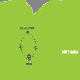 Botswana Gay Safari Tour Map