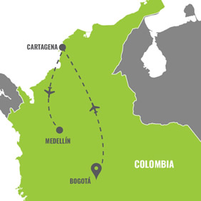 Colombia Gay Tour Map