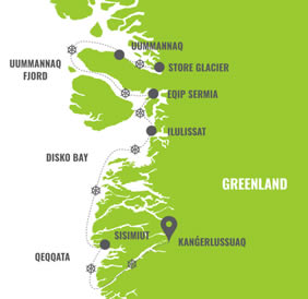 Greenland Gay Cruise Map